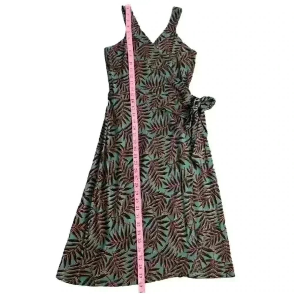 41 Hawthorn Tie Waist Midi Dress in Floral Tropical Green/Peach. X Small. NWT! - Picture 13 of 15